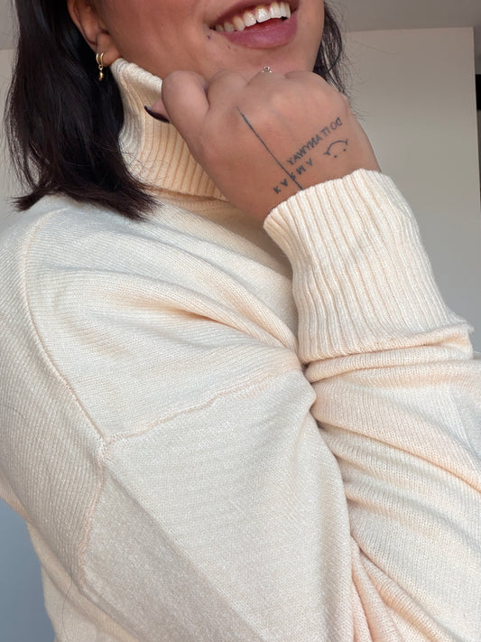 Jersey Punto Fino Oversize - Confort Total (Talla Única hasta 48)