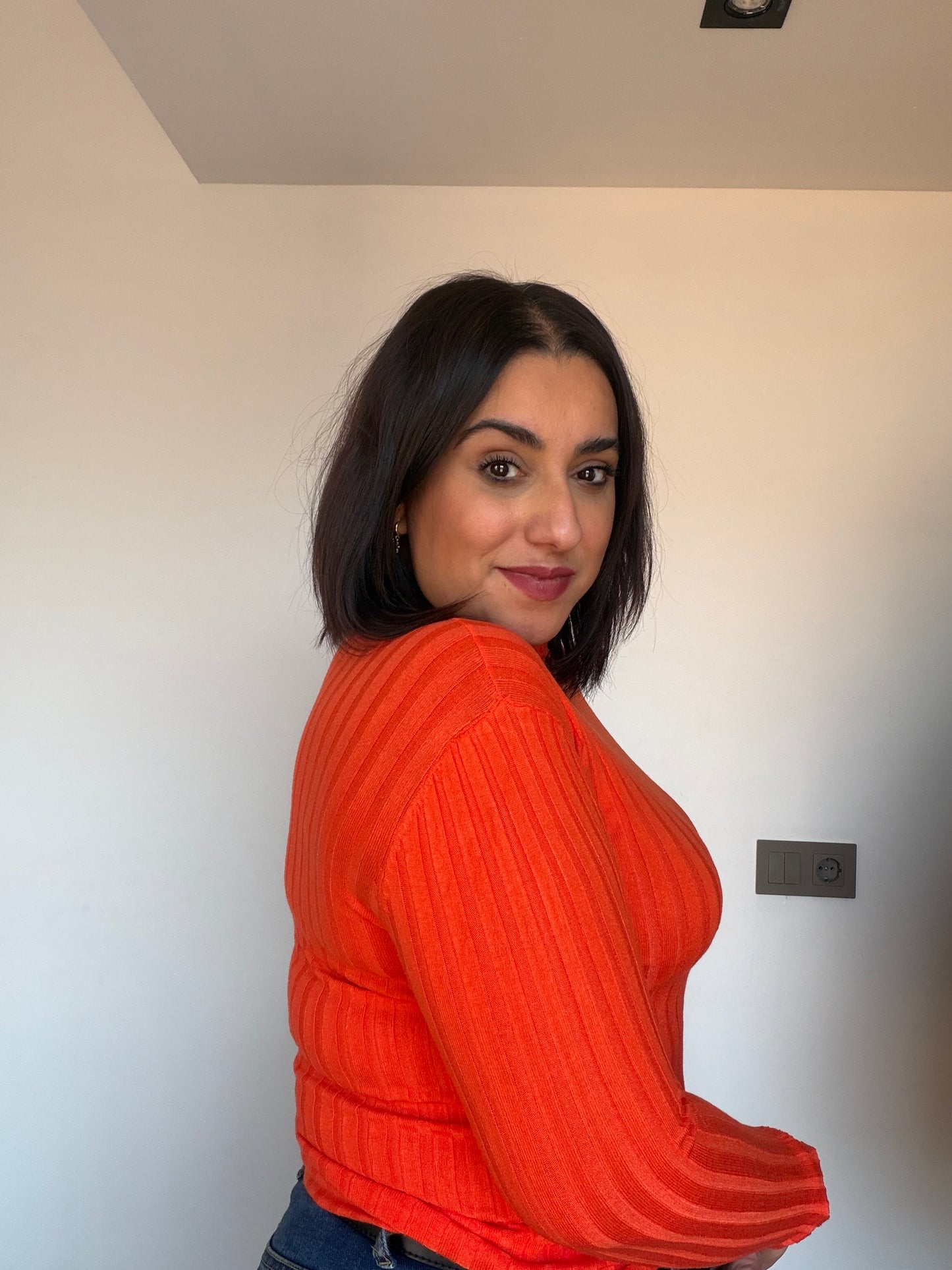 Camiseta Canalé de Punto - Básica Elástica y Suave (Talla Única)