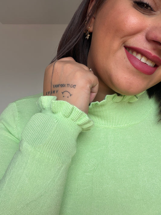 Jersey Soft - Punto Fino con Volantes (Talla Única S-XL)