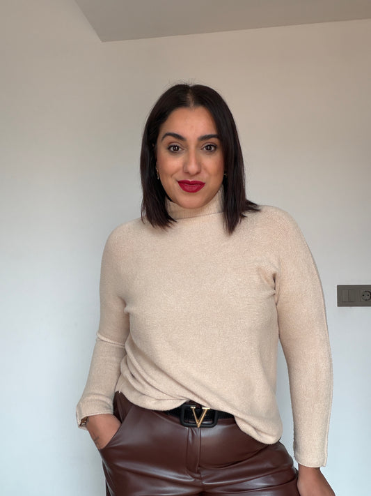 Jersey Ona de Manga Corta - Punto Fino y Suave (Talla Única 36-44)