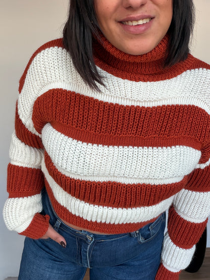 Jersey Crop de Punto - Suéter Corto Ideal para Tiro Alto (Talla Única 36-44)