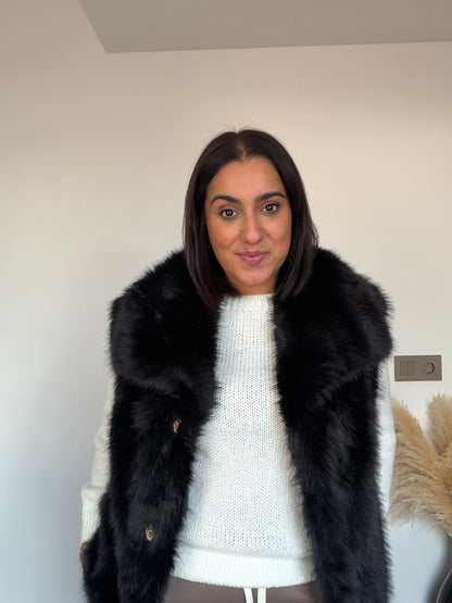 Chaleco de Pelo Suave - Elegancia y Calidez (Talla Única)