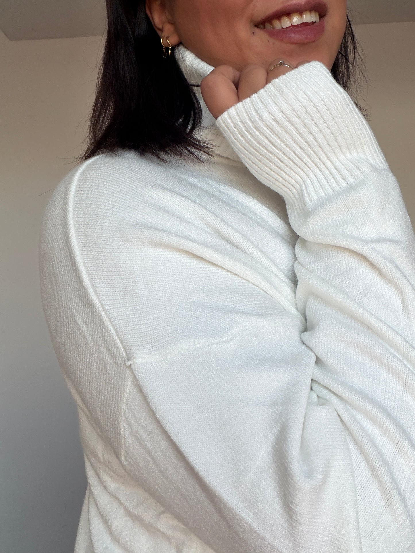 Jersey Punto Fino Oversize - Confort Total (Talla Única hasta 48)