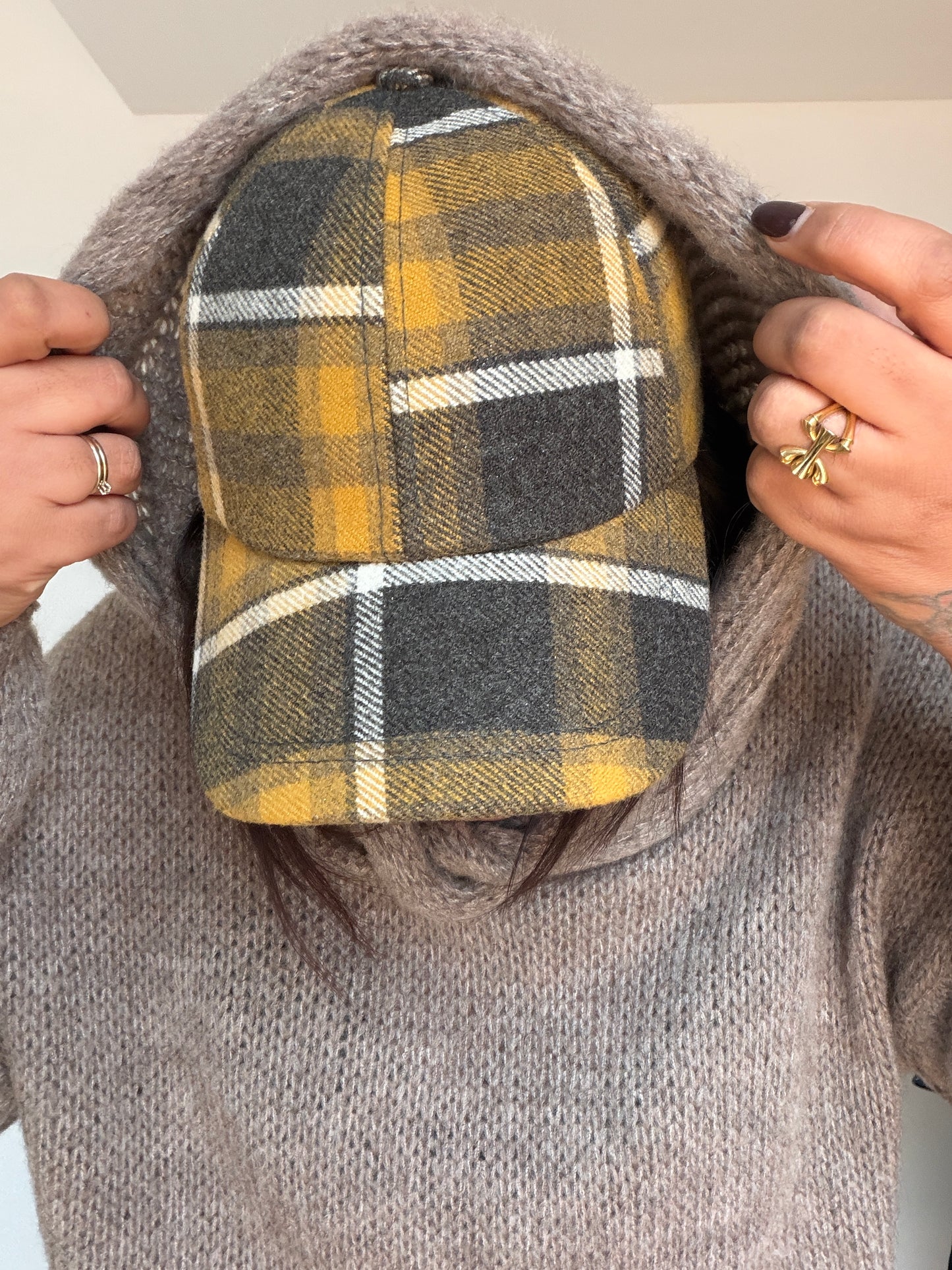 Gorra de Cuadros Retro - Estilo Ajustable y Casual