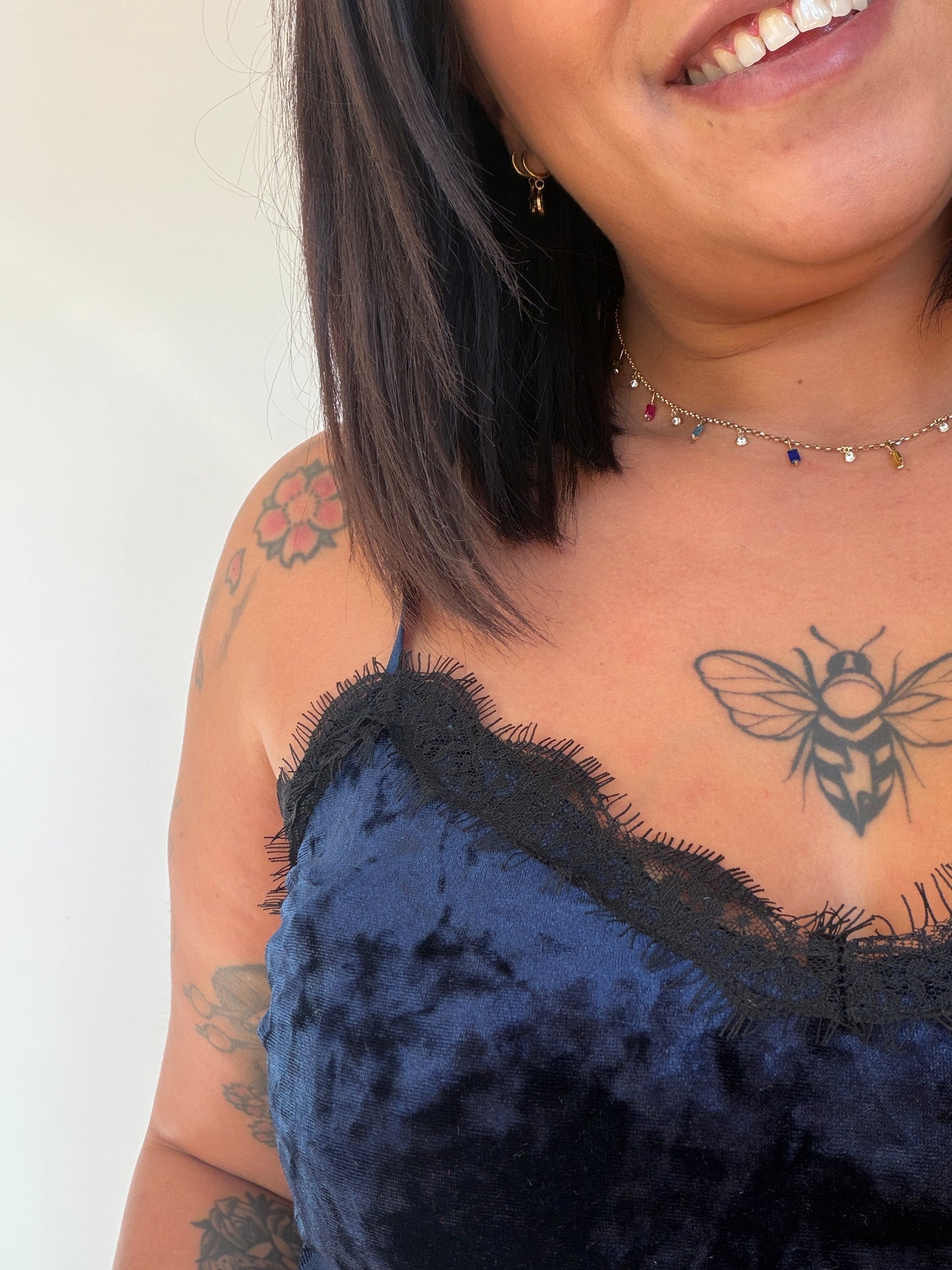 Top Lencero de Terciopelo con Tirante Regulable - Talla Única (Hasta 44/46)