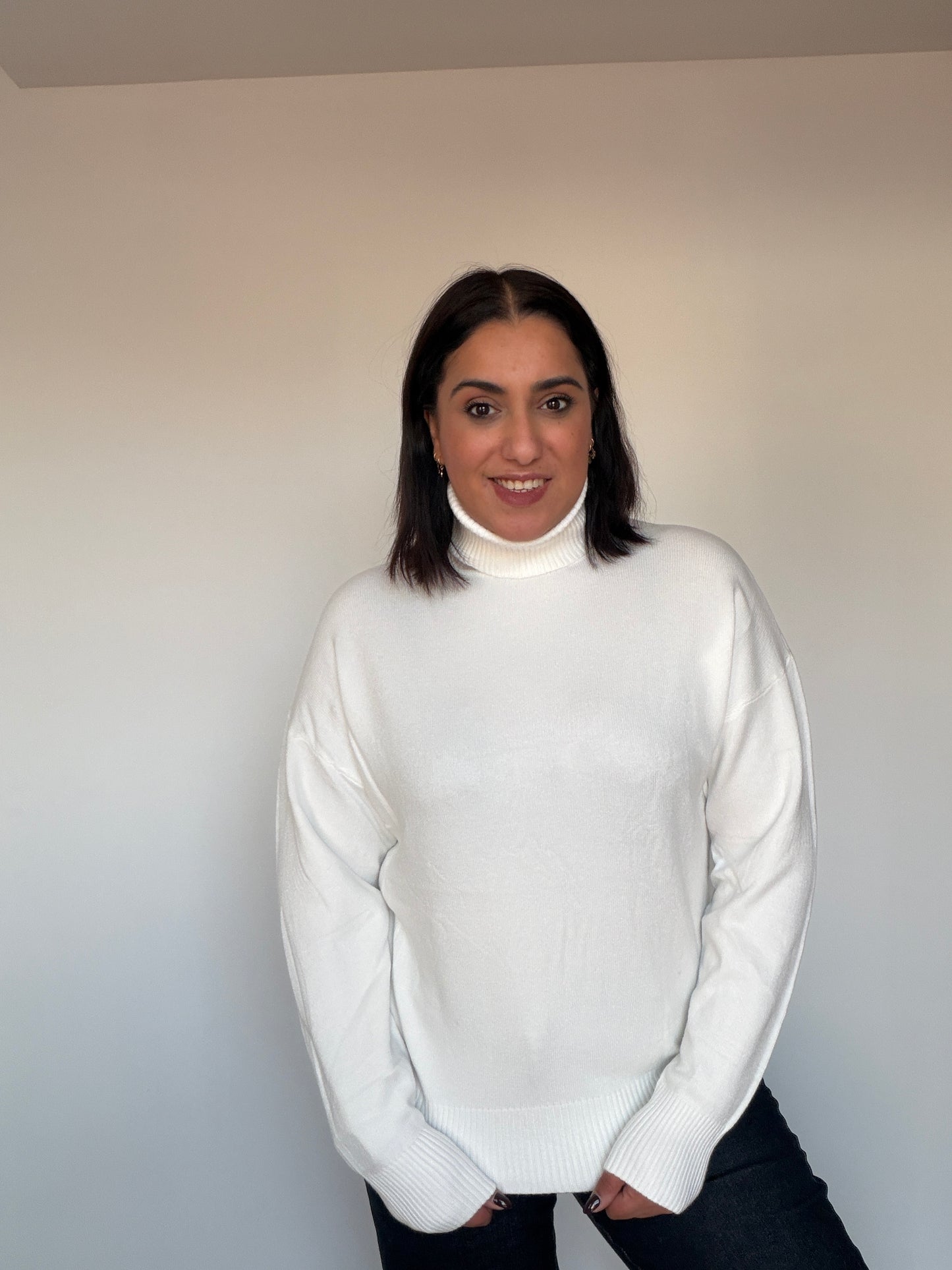 Jersey Punto Fino Oversize - Confort Total (Talla Única hasta 48)