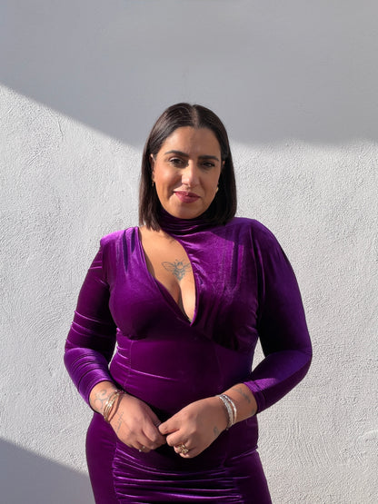 Vestido Roma de Punto Fluido - Vestido Básico Versátil (Talla Única)