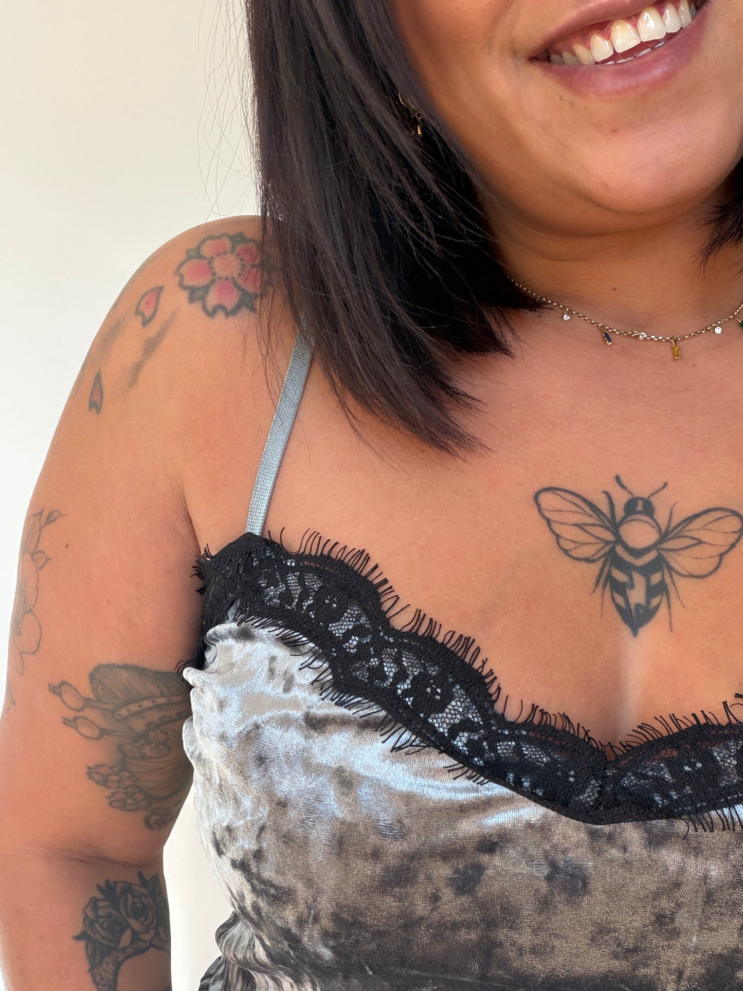 Top Lencero de Terciopelo con Tirante Regulable - Talla Única (Hasta 44/46)