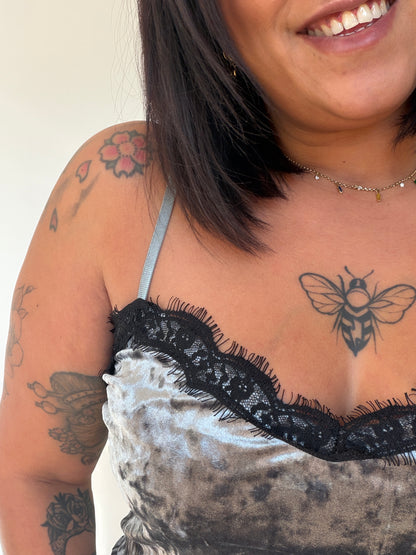 Top Lencero de Terciopelo con Tirante Regulable - Talla Única (Hasta 44/46)