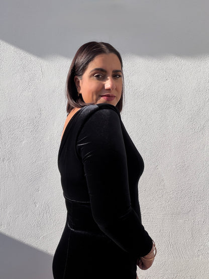 Vestido Roma de Punto Fluido - Vestido Básico Versátil (Talla Única)