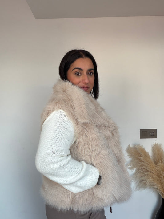 Chaleco de Pelo Suave - Elegancia y Calidez (Talla Única)