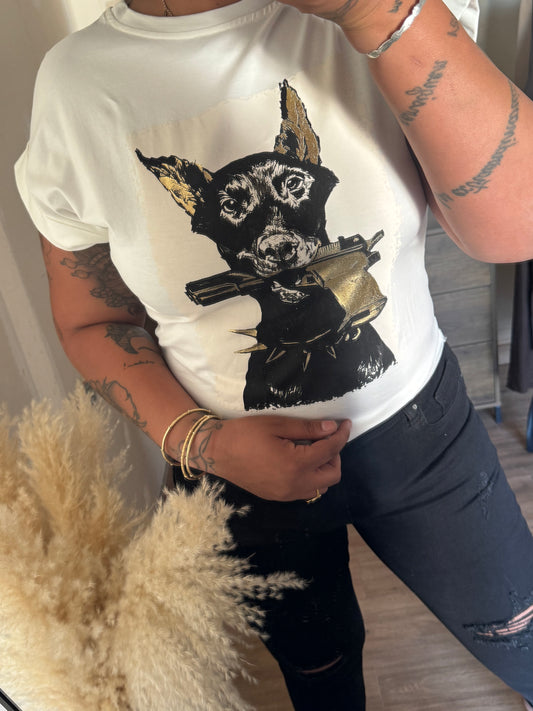 Camiseta dóberman