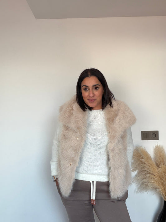 Chaleco de Pelo Suave - Elegancia y Calidez (Talla Única)