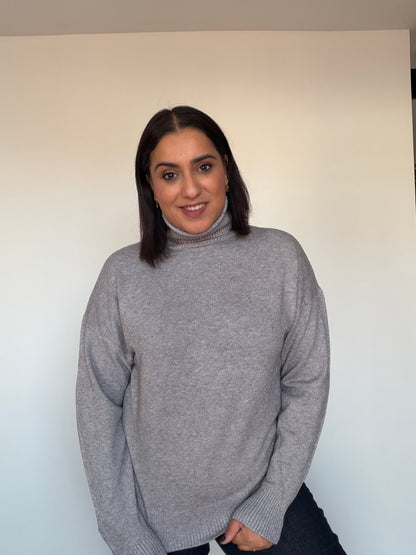 Jersey Punto Fino Oversize - Confort Total (Talla Única hasta 48)