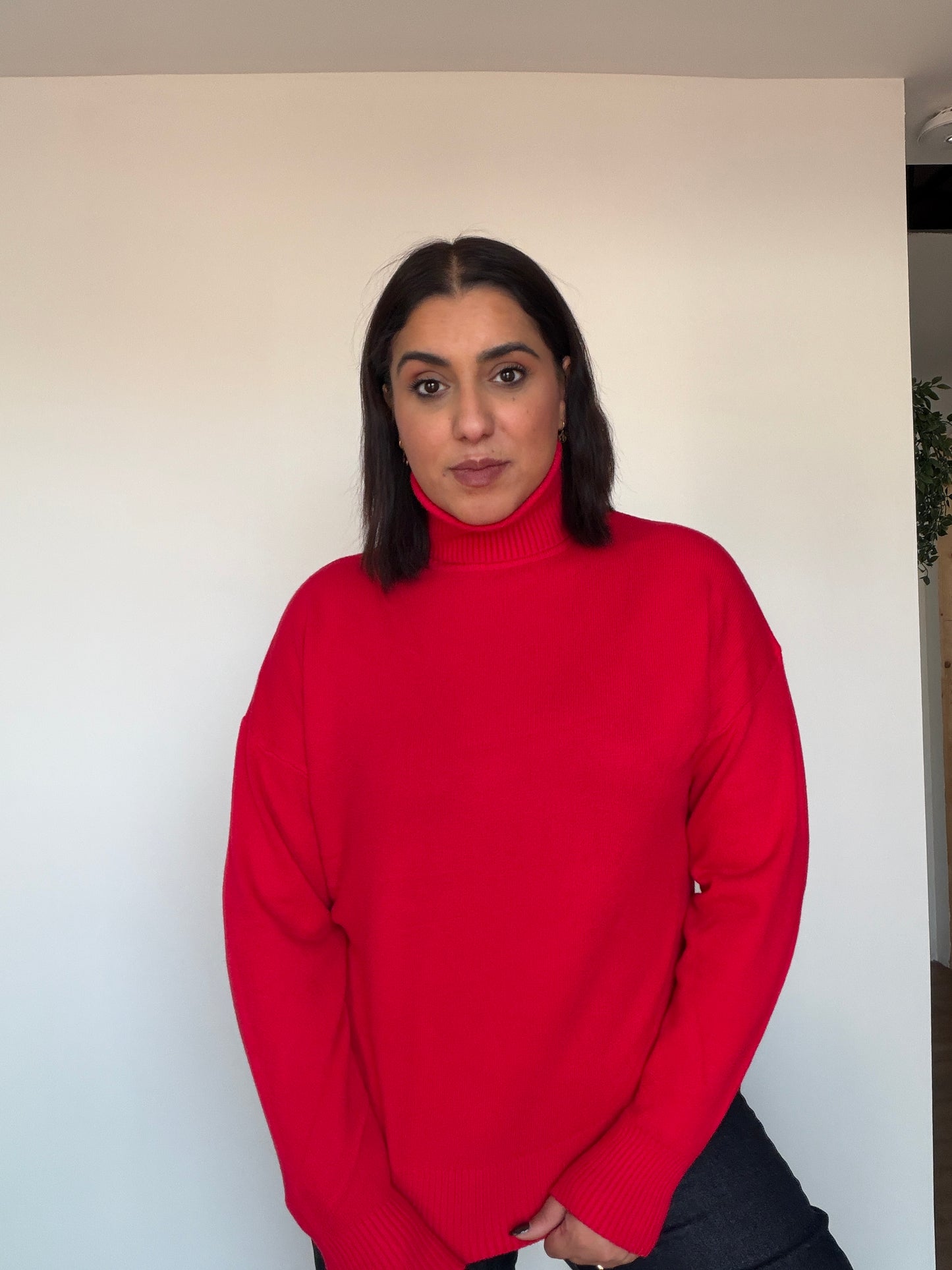 Jersey Punto Fino Oversize - Confort Total (Talla Única hasta 48)