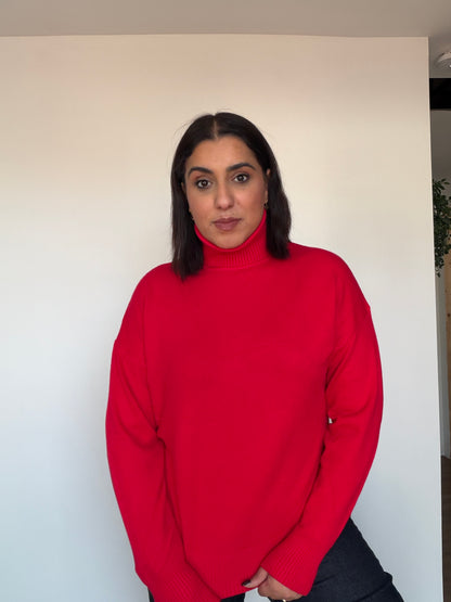 Jersey Punto Fino Oversize - Confort Total (Talla Única hasta 48)