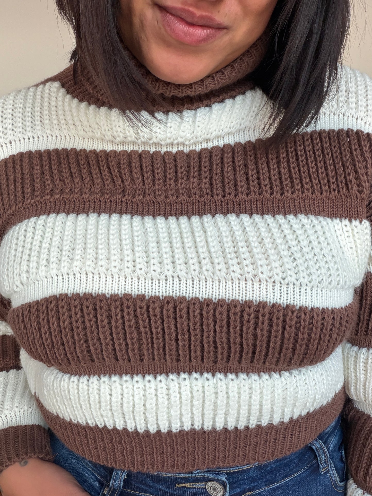 Jersey Crop de Punto - Suéter Corto Ideal para Tiro Alto (Talla Única 36-44)