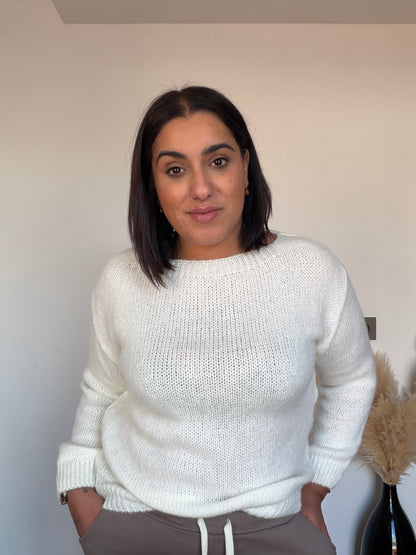 Jersey de Punto con Lana - Tacto Suave y Cálido (Talla Única)