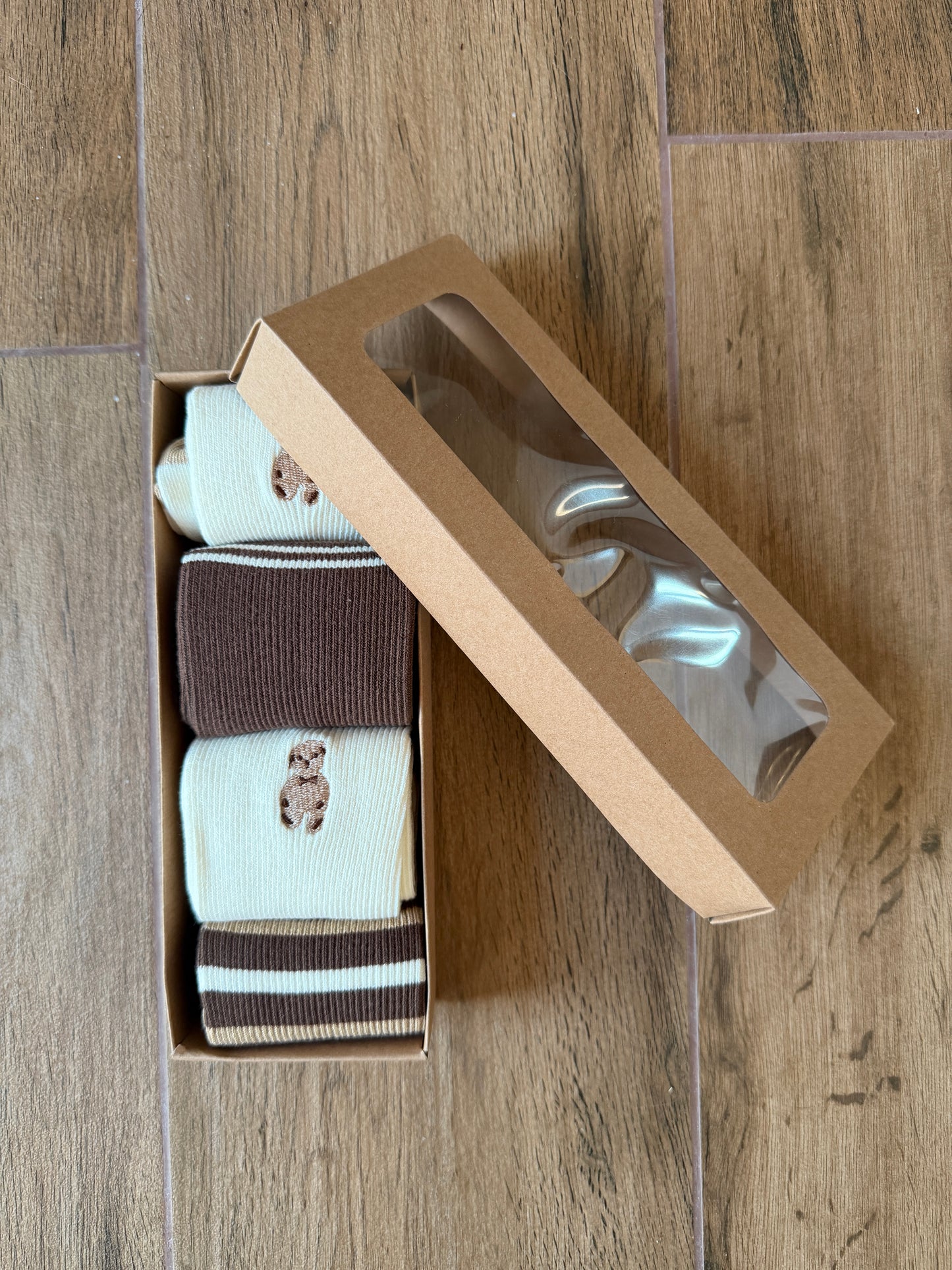 Pack de Calcetines Divertidos - Suaves y Elásticos (Diseños Oso y Navidad)