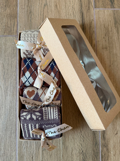 Pack de Calcetines Divertidos - Suaves y Elásticos (Diseños Oso y Navidad)