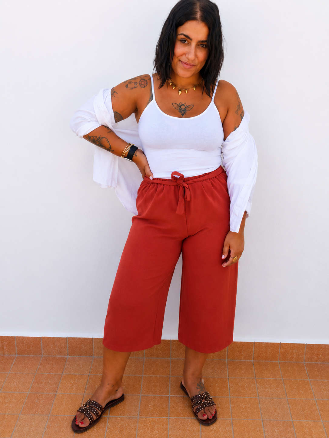 Pantalón culote fluido