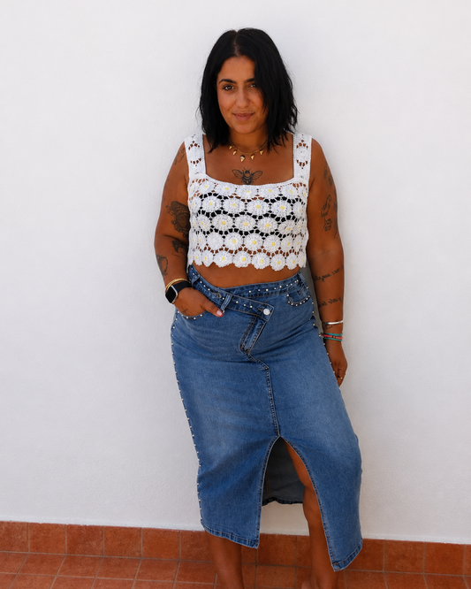Falda midi Rock