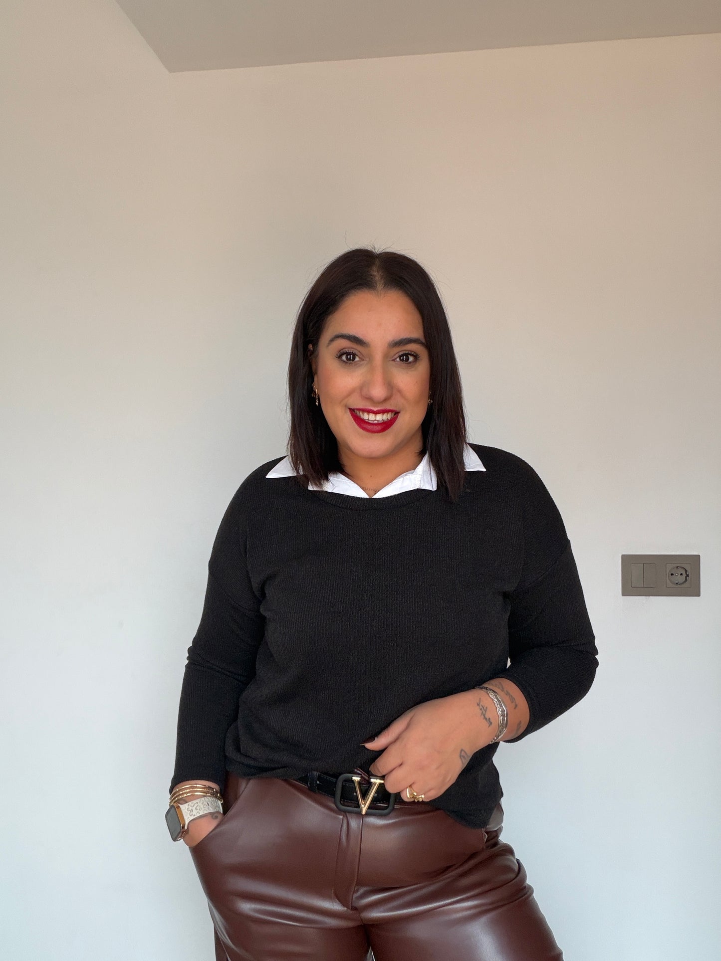 Jersey de Punto Jaspeado - Tacto Suave y Flexible (Talla Única 36-44)