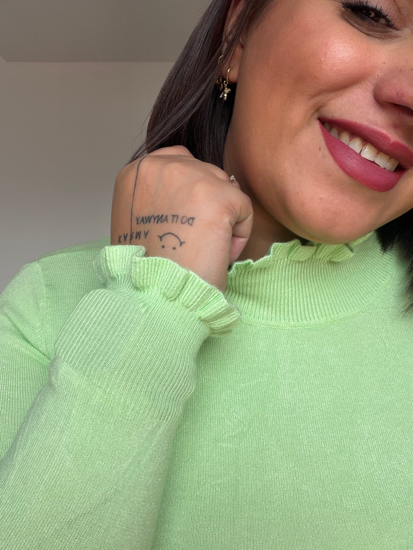 Jersey Soft - Punto Fino con Volantes (Talla Única S-XL)