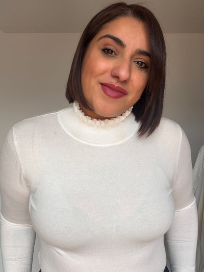 Jersey Soft - Punto Fino con Volantes (Talla Única S-XL)