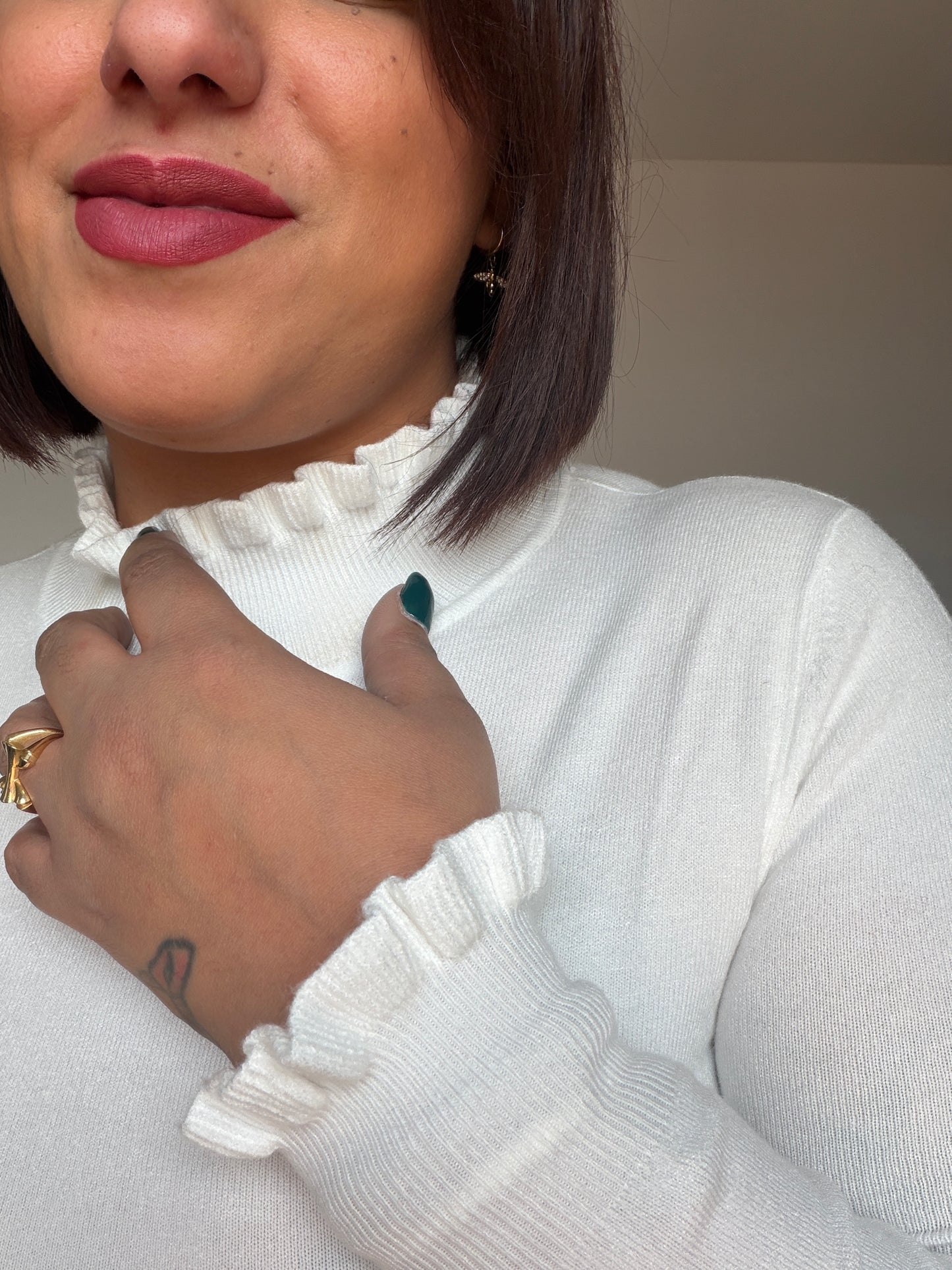 Jersey Soft - Punto Fino con Volantes (Talla Única S-XL)