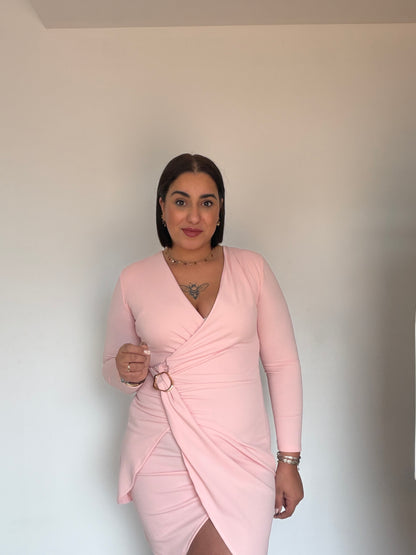 Vestido Aura en color rosa pastel con ajuste perfecto talla única