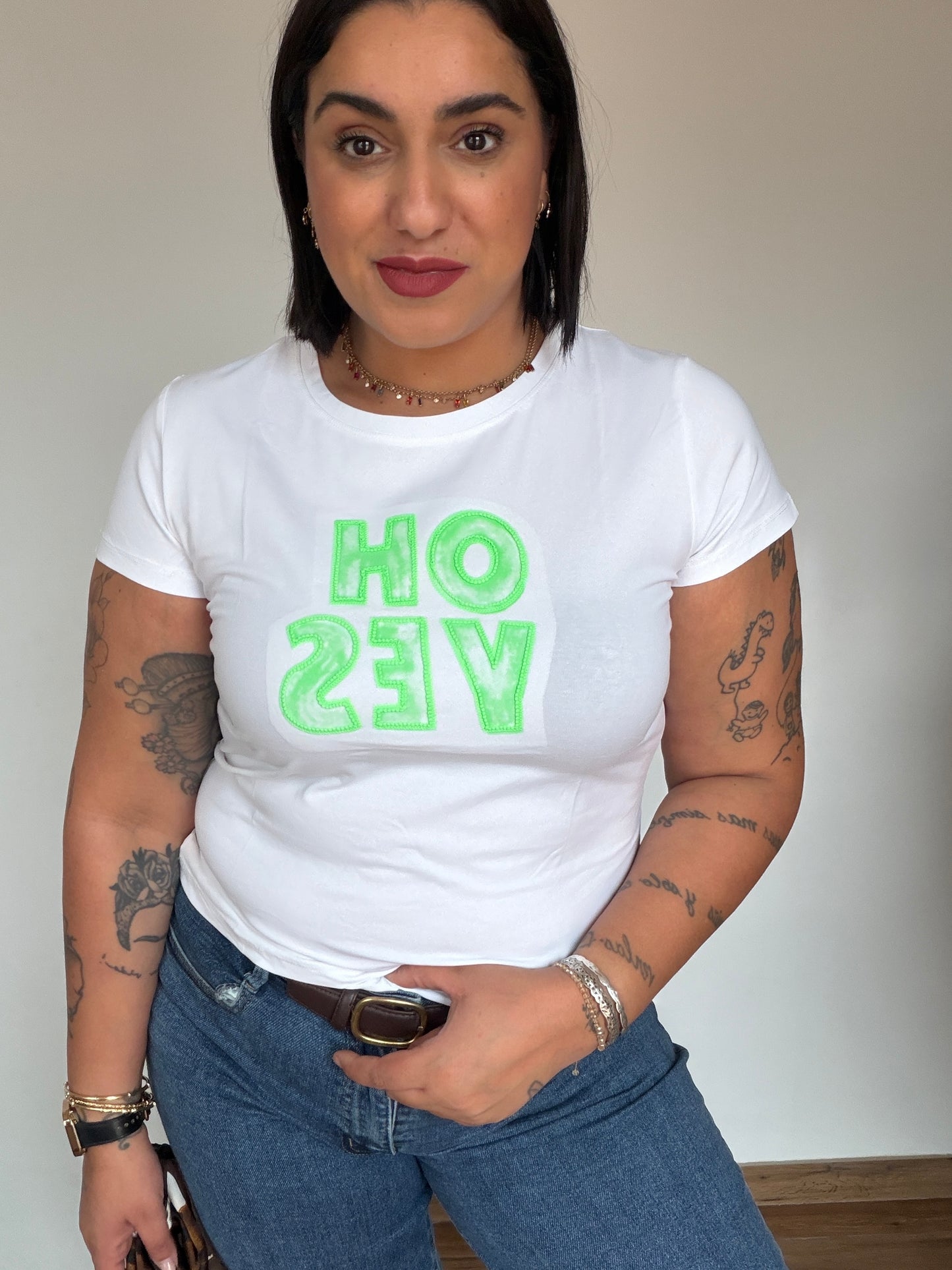 camiseta-yes-blanca-letras-verdes-mujer-talla-sm-lxl