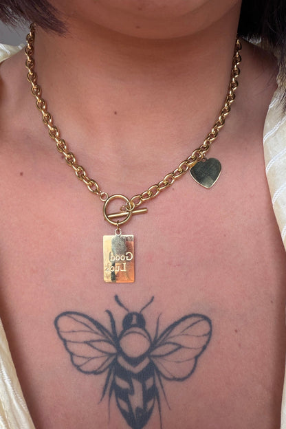 Cierre de seguridad collar acero inoxidable hipoalergénico joyería dorada duradera